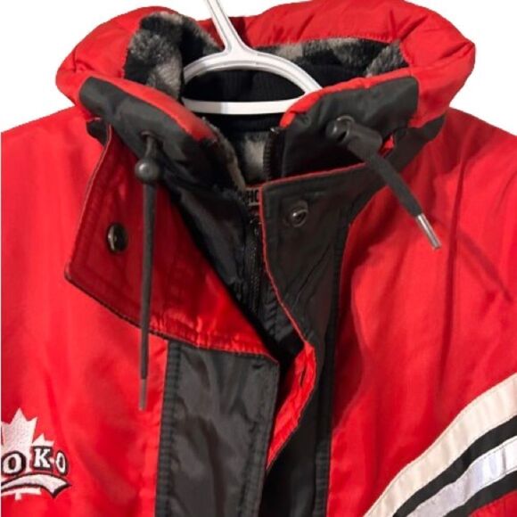 Vintage Choko Ladies Size Medium Black And Red Coat - Picture 3 of 8